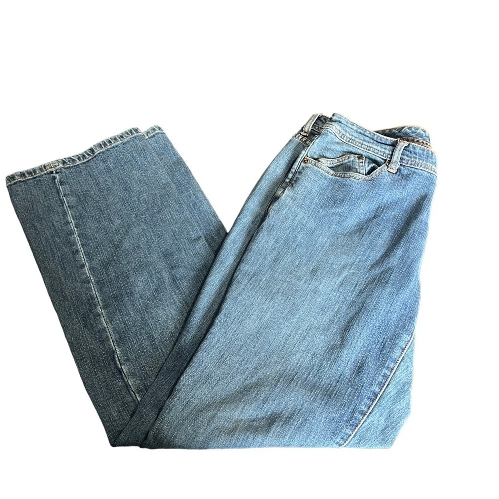 Chicos Platinum Denim Jeans Size 8 jeans